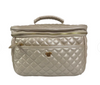 Travel Bag -  Classic Train Case - Pearl Quilted