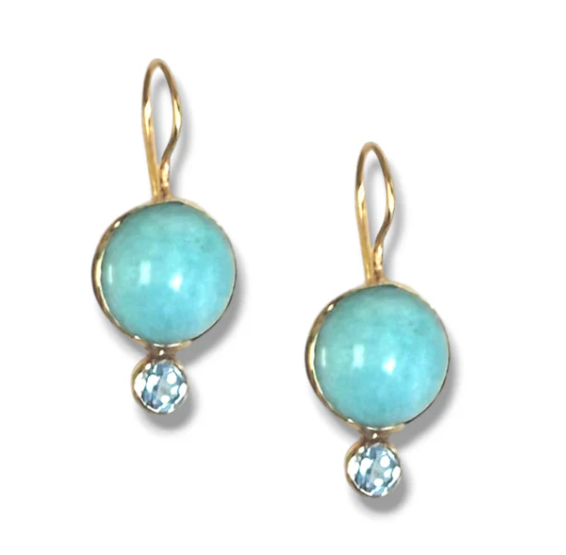 Dina Mackney - Amazonite & Blue Topaz Earrings