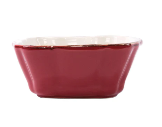 Vietri - Italian Bakers Small Square Baker - Red