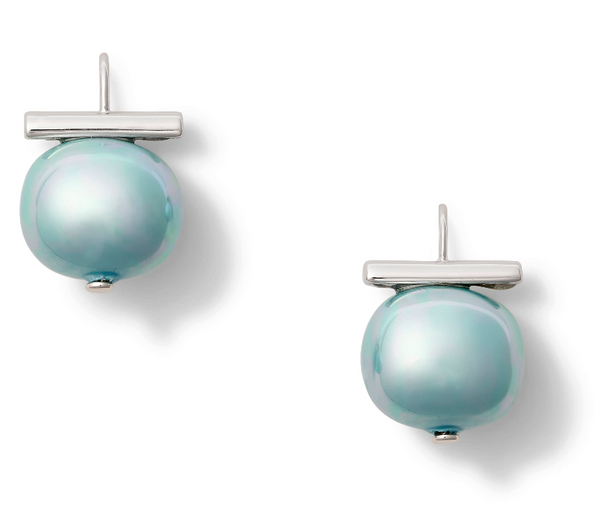 Earrings - "The Fairhope" in Cornflower Blue/Sterling Silver-Medium