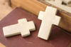 Hand Carved Stone Crosses - Dark Grey or White