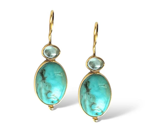 Dina Mackney - Turquoisew Topaz Midi Earrings