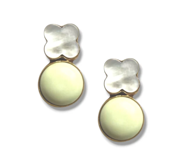Dina Mackney - Clover Lemon Stud Earrings