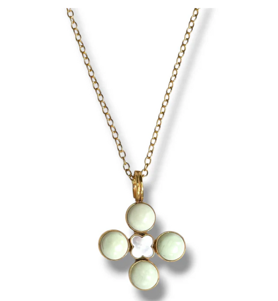 Dina Mackney - Lemon Chrysoprase Pearl Necklace