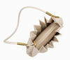 Purse - Carrie Ivory Pleated Vegan Leather Shoulder Bag