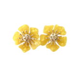 Earring - Torunn Flower Earrings-  Yellow or Orange Mix