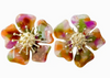 Earring - Torunn Flower Earrings-  Yellow or Orange Mix