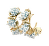 Earrings - Maxine Floral Hoop Earring - Cream or Light Blue