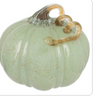 Pumpkin - Seafoam & Gold Speckled Glass Pumpkin - Two Sizes