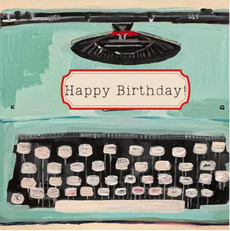 Greeting Cards - Happy Birthday Typewriter Greeting