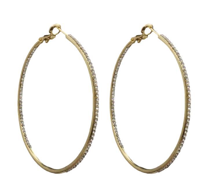 Earrings - X-Large Pave Hoop Earrings