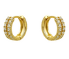 Earrings - Pave Rows Huggie