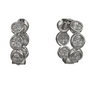 Earrings - Small Clear Stone Hoop Huggie Earring