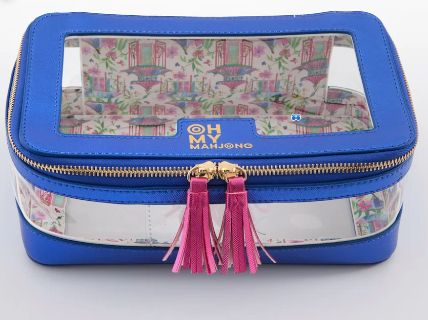 Oh My Mahjong - Metallic Blue Tile Storage Bag