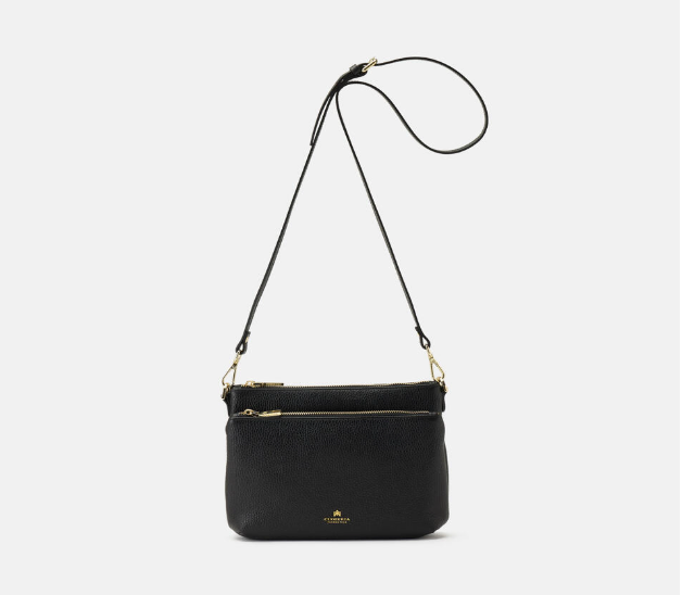 Cuoieria Fiorentina - Velvet Boho Double Pouch in Nero
