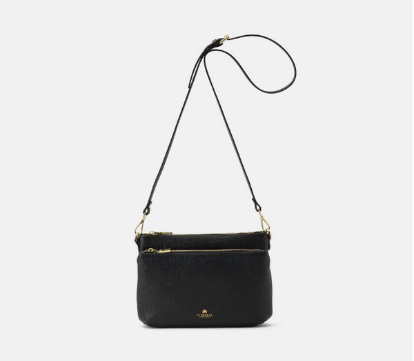 Cuoieria Fiorentina - Velvet Boho Double Pouch in Nero