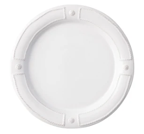 Juliska - Berry & Thread French Panel Ceramic Side/Cocktail Plate - Whitewash - FLOOR SAMPLE (Copy)