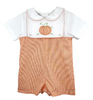 Convertible Construction Romper w/Removable Pumpkin Bib
