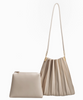 Purse - Carrie Pleated Vegan Shoulder Bag - Several Colors