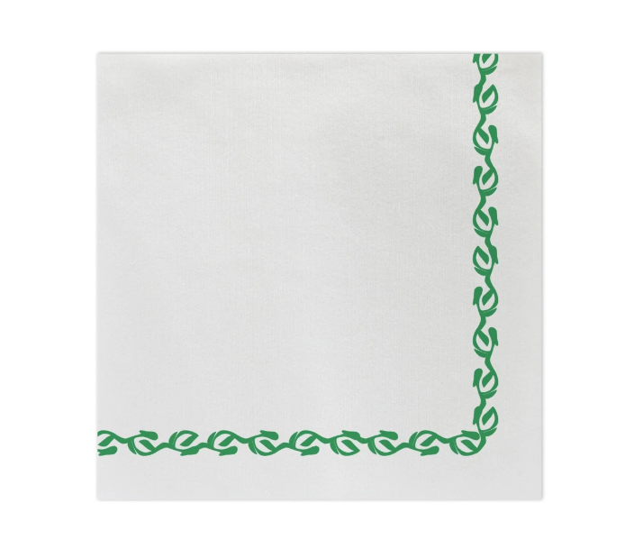 Vietri - Dinner Napkins- Papersoft Napkins with Florentine Green Trim