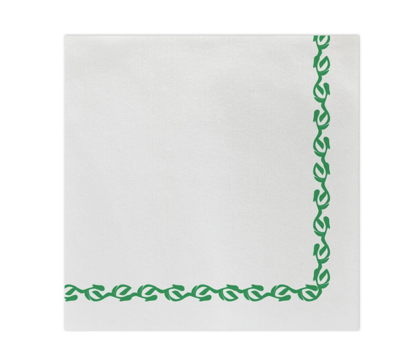 Vietri - Dinner Napkins- Papersoft Napkins with Florentine Green Trim