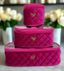 Travel Bags - Trio Jet Setter - Fuchsia Velvet