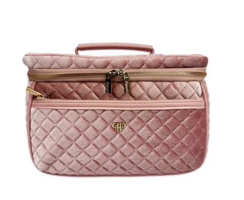 Travel Bag -  Classic Train Case - Blush Velvet