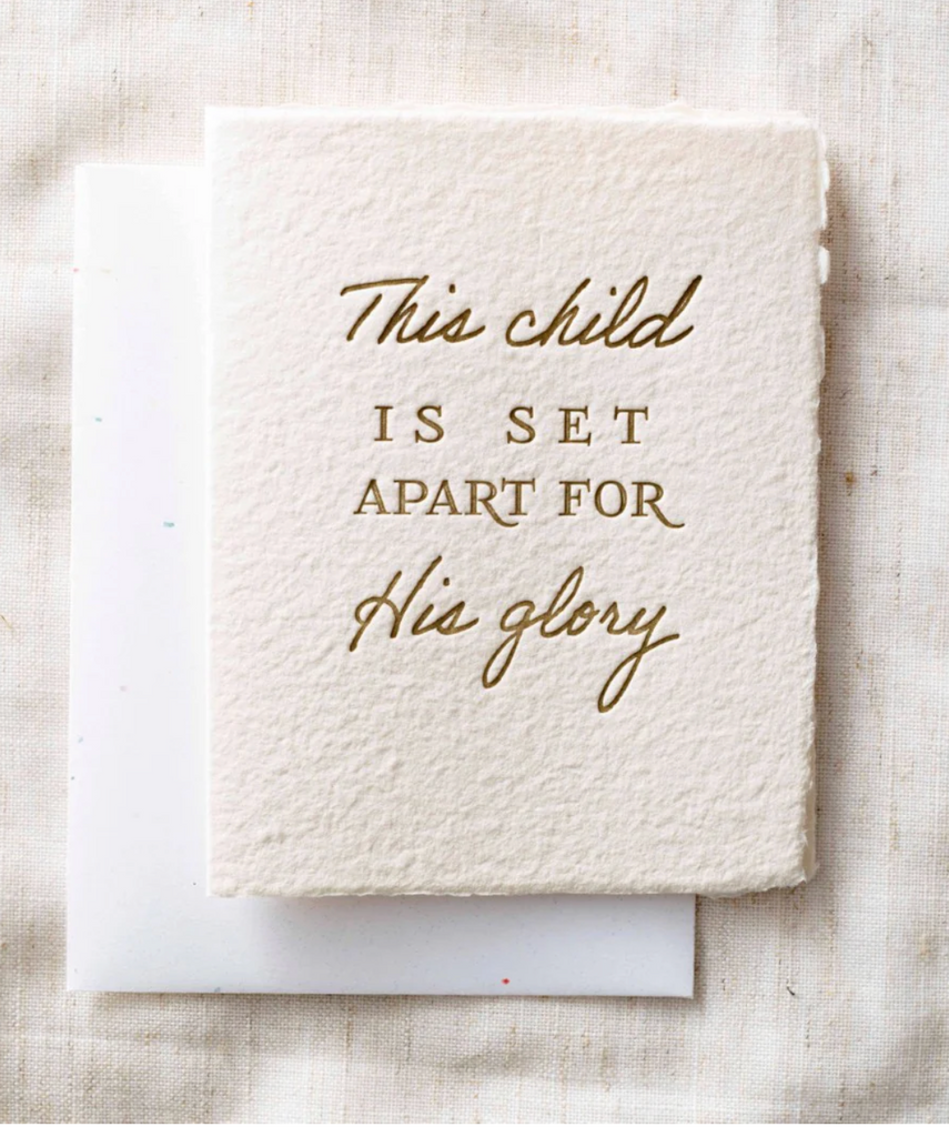 Greeting Card - This Child is Set Apart - Baby Card