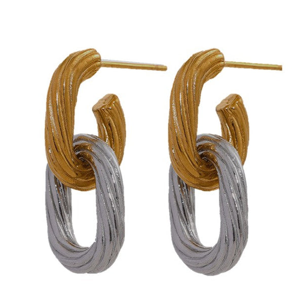 Earrings - Two Tone Loops