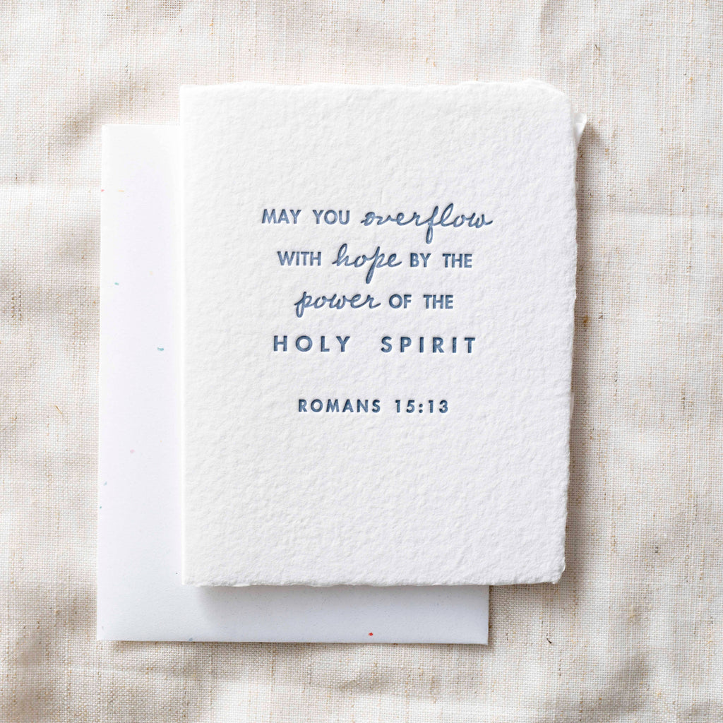 Greeting Card - Overflow with Hope  - Religious Greeting Card