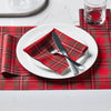 Napkins - In Red Tartan Christmas Plaid 6 Per Roll