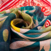 Scarf -  Linen/Cotton Scarf - Exotic Leaves: Green