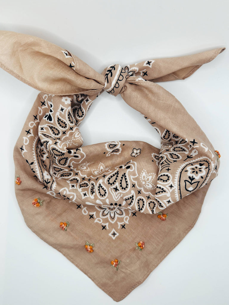 Bandana - Mini Bouquet - Tan