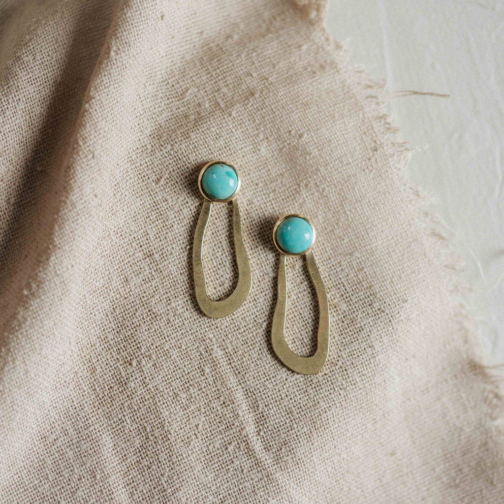 Earrings - Turquoise Tidal Studs