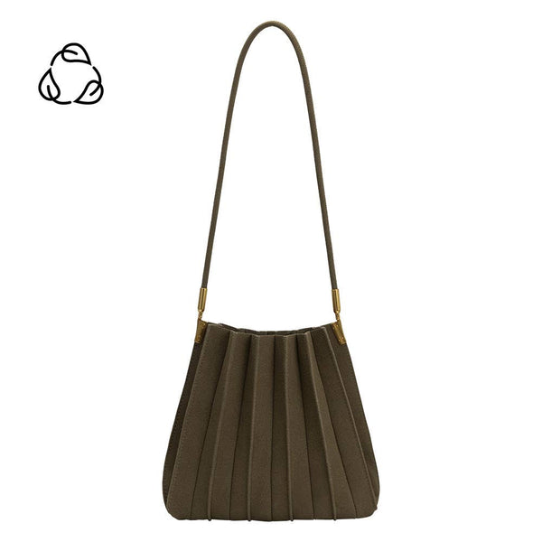 Purse - Carrie Vegan Olivve Suede Shoulder Bag