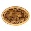 Oval Birch Bark Storage Container Hedgehog