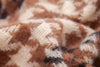 Scarf - Soft Two Tone Houndstooth Chunky Fleece Oblong Tassel Scarf