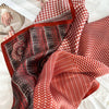 Scarves - Mulberry Silk Scarf – Plaid, Houndstooth & Rose Print