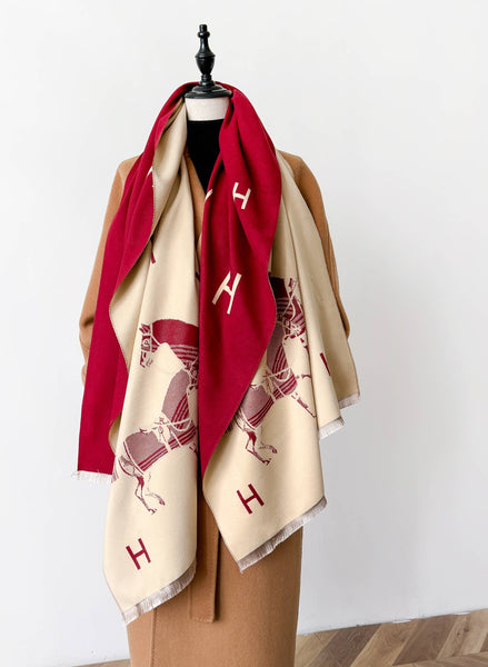 Wrap - Equestrian Red / Cream Stable Reversible Wrap