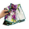 Scarf - Vintage Purple Floral Silk Scarf