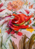 Scarf - Linen/Cotton Scarf - Fine Flowers - Cream
