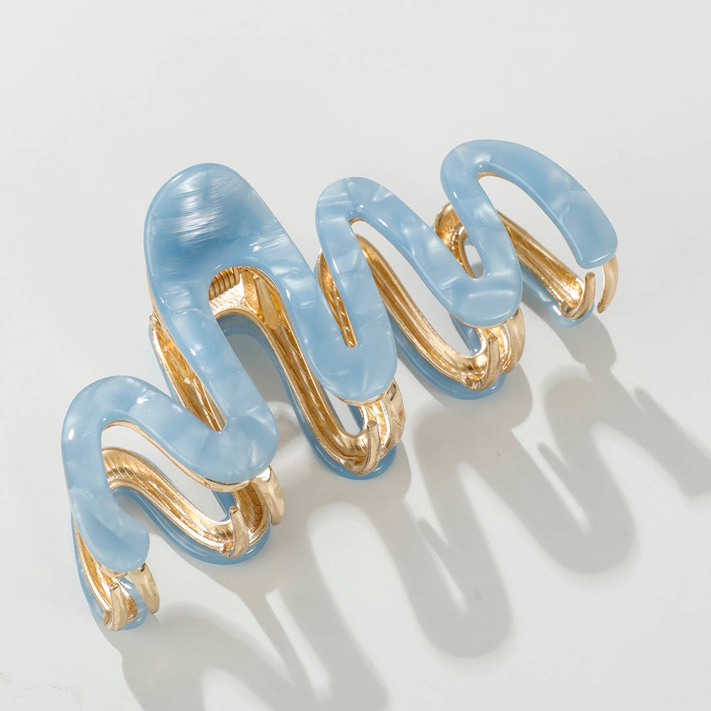 Hair Accessories - Large Squiggle Metal Claw Clip
