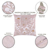 Pillow - Summer Flowers Cotton Embroidered Decorative Pillow
