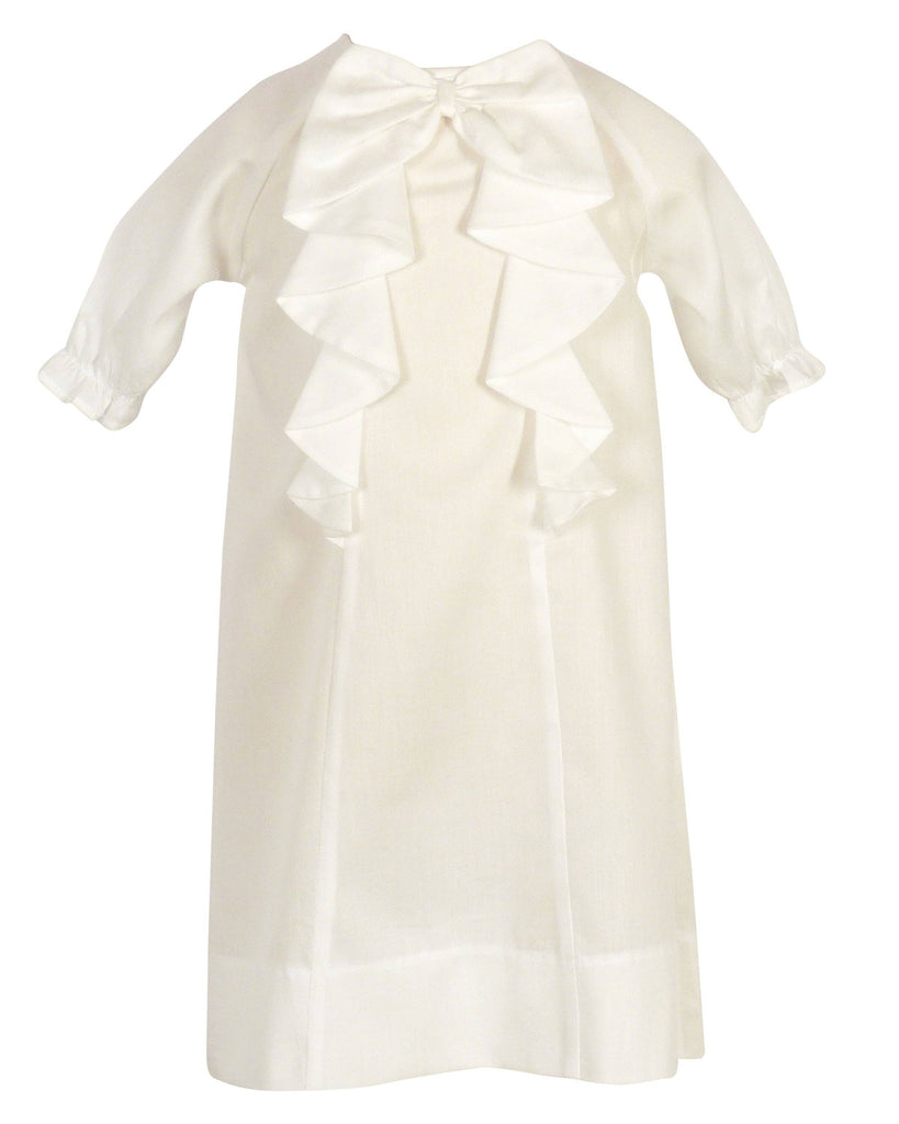 Victoria Daygown & Diaper Cover - White: 3m