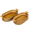 Birch Bark Bread and Pastry Basket Set of 2