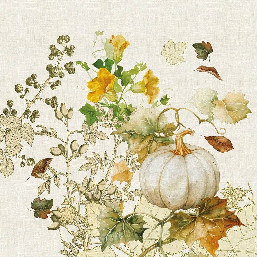 Napkins - Delices D'Automne Potiron(Pumpkin) Napkins - Set of 4