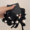 Hair Accessories - Black Fabric W/Pearl Decoration