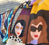 Scarf - GIRLS WITH GLASSES in GREEN MULTI