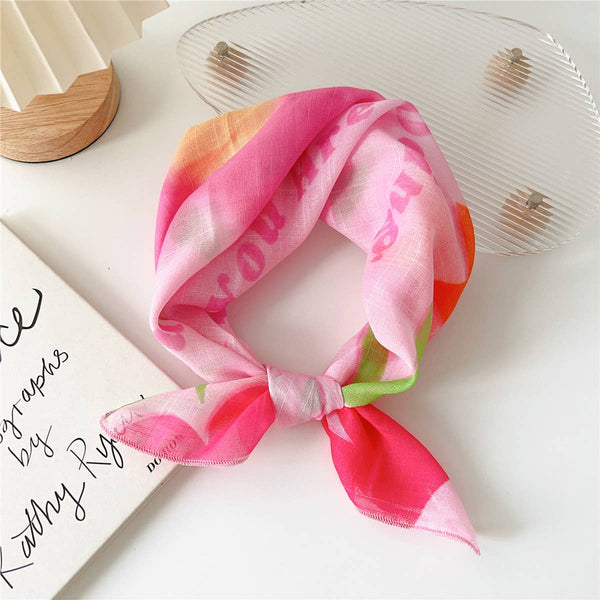 Scarf - Cotton Linen Like Square Scarves - Several Designs