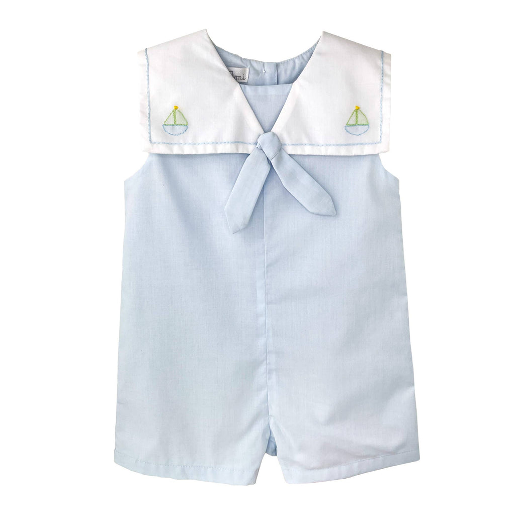 Sailboat Shadow Stitched Sunsuit